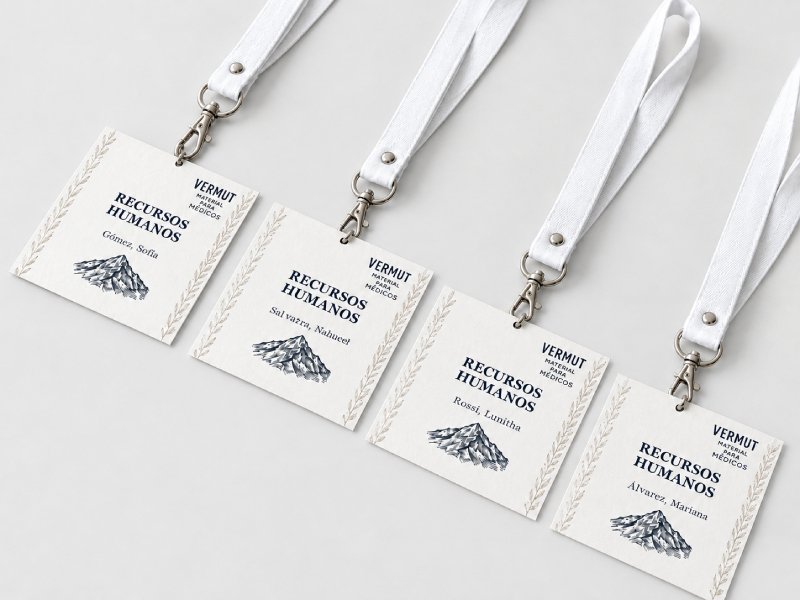 Credenciales impresas para evento